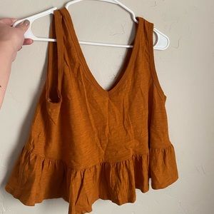 Burnt Orange sleeveless blouse